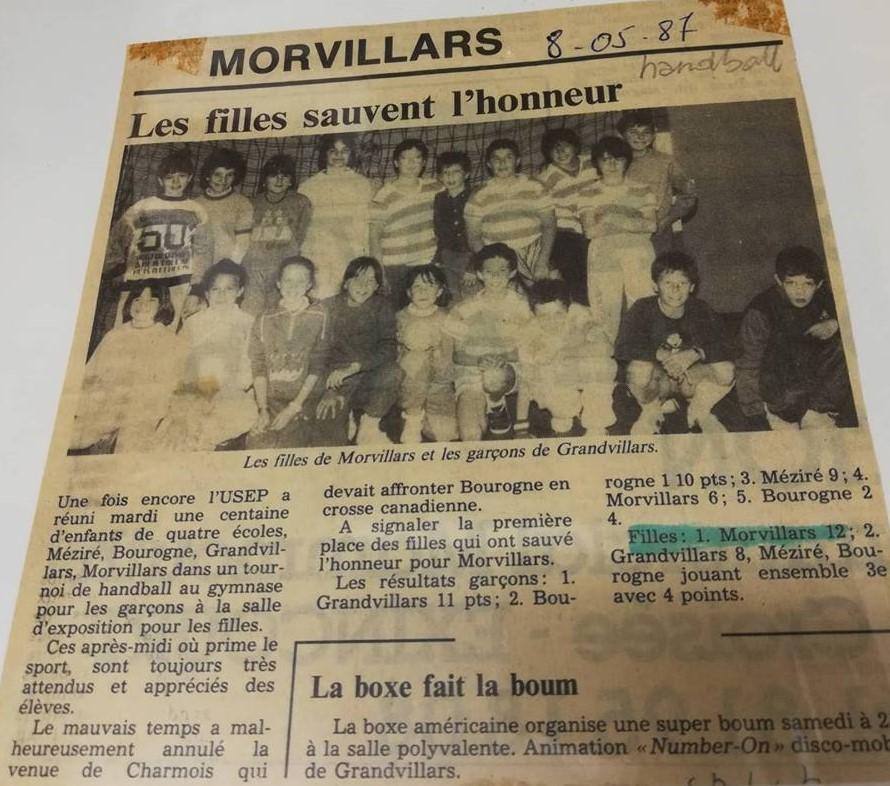 Collège  Handball  filles 1987