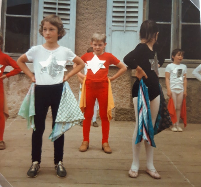 1979 .Fête de l'école privée Gillou, Bertrand et Sophie Foron