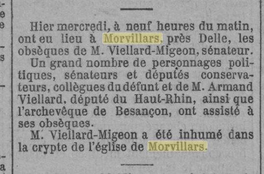 Juvenal Viellard 7 octo 1886 journal le XIX siecle