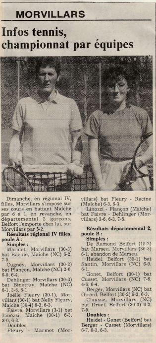 Tennis 1987 FLEURY