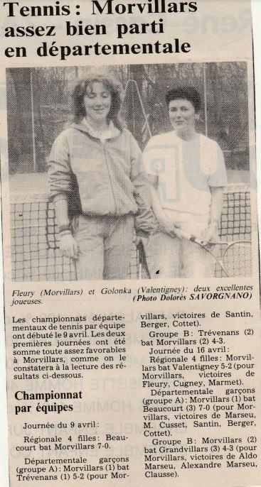 Tennis 1989 -  FLEURY