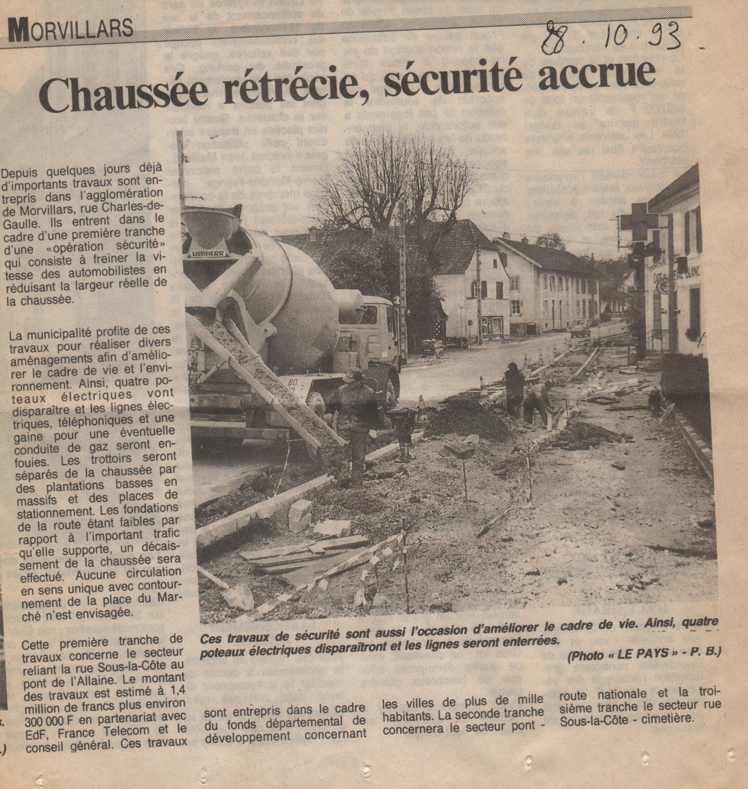 travaux de rénovation 1993