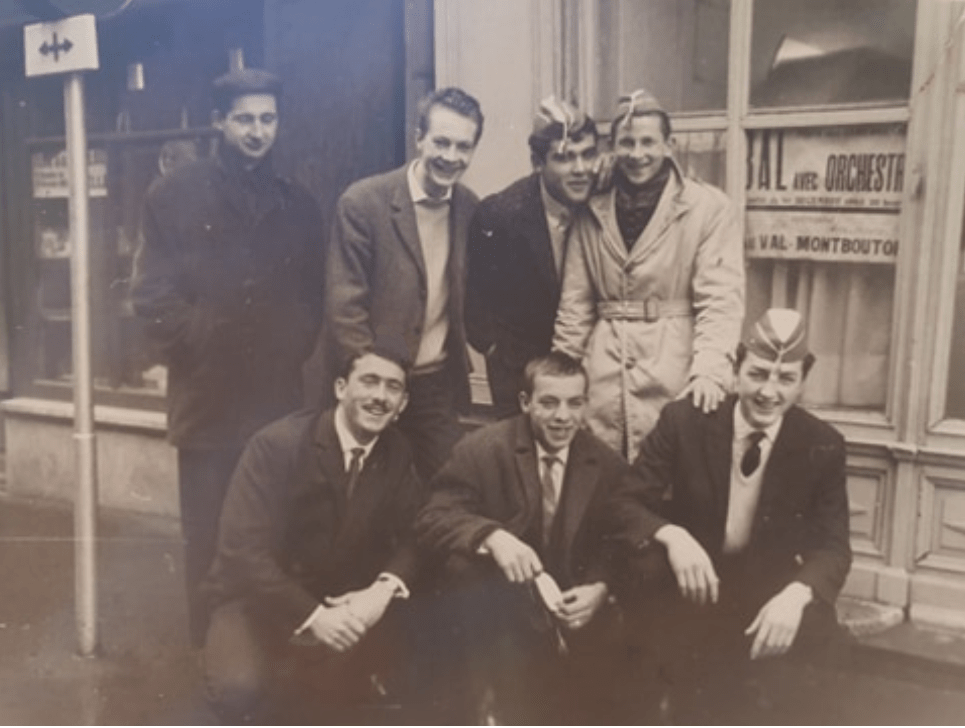 Conscrits 1963 HAUT - Alain Hilmeyer , Bertrand Gérardin , Dupré Pierre , Choffel Jean-Marie BAS - Jean Marie Rossé , Klein Henri , Aldo Marseu