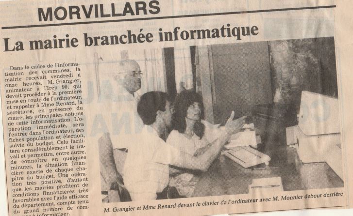 1987 mairie informatique Mr Monnier - Mme Renard