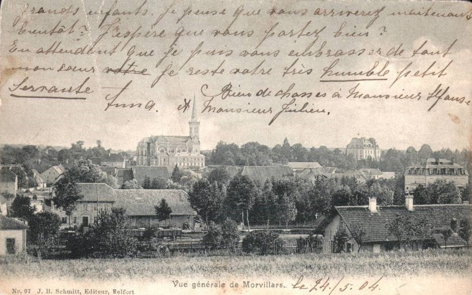 1903   Le château Louis à droite n'a pas encore sa forme actuelle