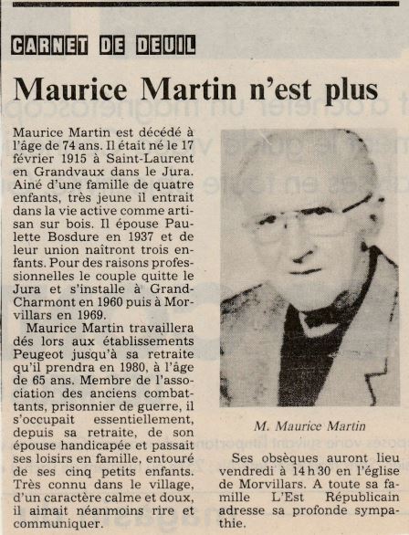 Maurice Martin  1989