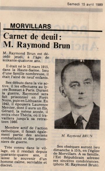 Raymond Brun 1989