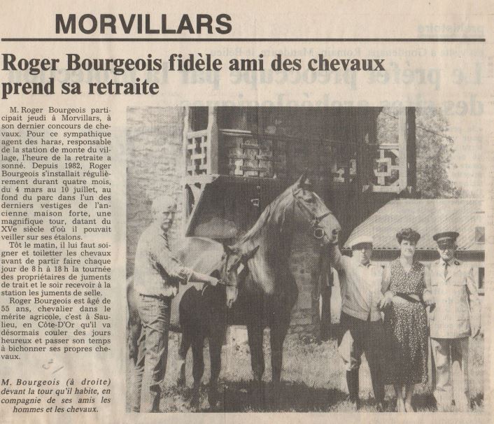 1987 le Haras de Morvillars, qui était situé dans les écuries du château