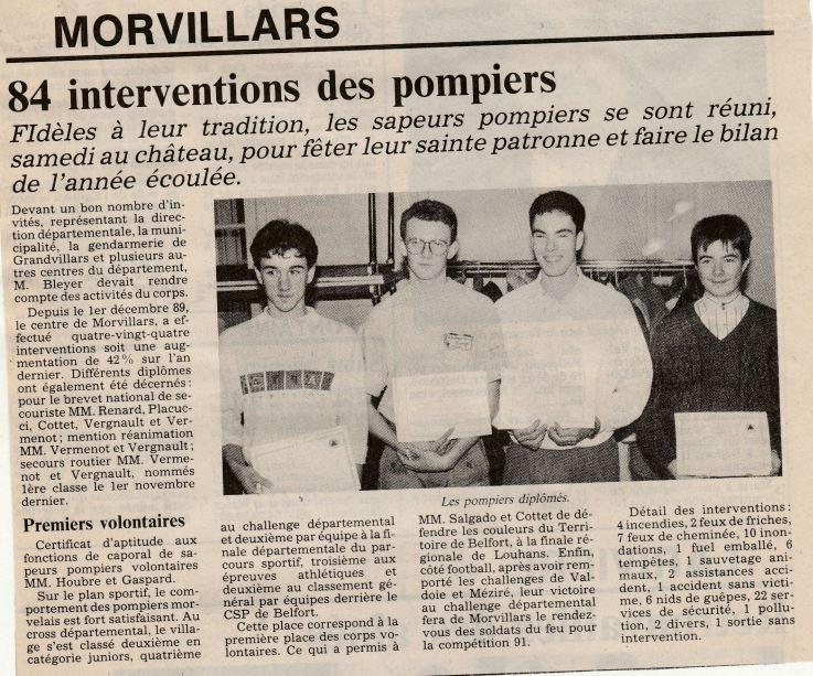 Pompier - 1990 - Vergnault Fabrice , Houbre Nicolas , Gaspard Frederic , Renard Frederic .