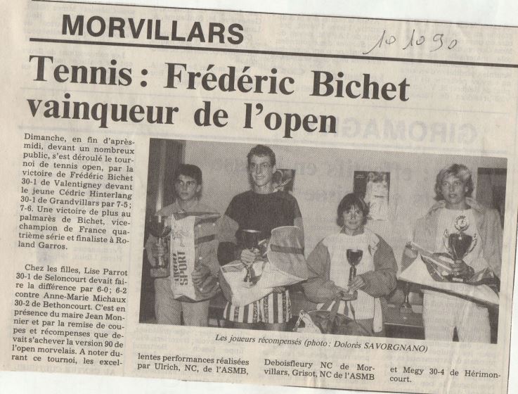 Tennis Hinterlang 1990 ..