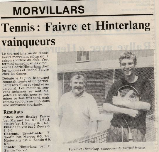 Tennis Hinterlang 1990