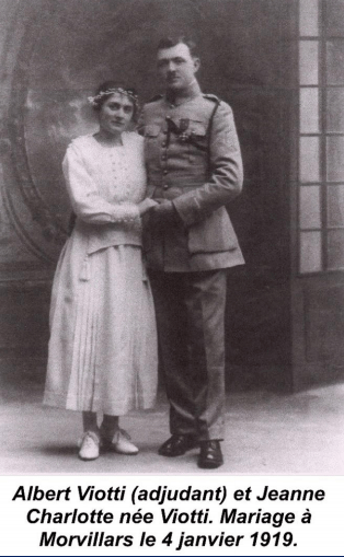 Mariage Mr Viotti  Albert et Jeanne 1919